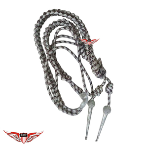 Aiguillette Dorada y Roja, Cordones para Hombro, Aiguillette Trenzada, Aiguillette con Punta Metálica - Product Image 4