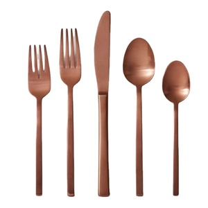 ชุดช้อนส้อมมีดสแตนเลสพร้อมโรสโกลด์ชุด100ม็อคสำหรับงานแต่งงานและงานปาร์ตี้คริสต์มาส - Product Image 1