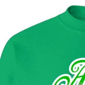 Sudadera Verde AKA con Gráficos, Cuello Redondo, Manga Larga, Puños Acanalados, Informal, para Mujer, Top de Felpa, Moda Urbana, para Uso Diario - Product Image 4