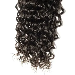 Cheveux humains 100% Remy Weft noirs bouclés, texture naturelle ondulée, doux et volumineux - Product Image 5