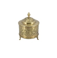 Vintage geïnspireerde metalen opbergdoos voor gedroogd fruit met meerdere compartimenten, multifunctioneel ontwerp, elegante deksel voor woonkameraccessoires