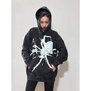 Sudadera con Capucha Unisex Qualitup, Diseño 3D de Mano de Sangre/Araña, Estilo Gótico Punk, Moda Urbana, Tejido Holgado de Felpa, Ecológica - Product Image 5