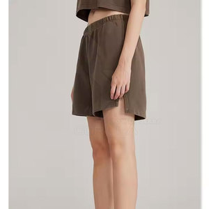 Shorts de Cintura Alta para Mujer, Lavado Ácido, 100% Algodón, Secado Rápido, Transpirables, Estilo Casual de Verano, Cómodos para el Día a Día - Product Image 5