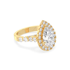 Bagues de fiançailles et de mariage REYES élégantes en argent sterling 925 pour femmes, plaquées or jaune 14 carats et rhodium, bijoux fins - Product Image 3
