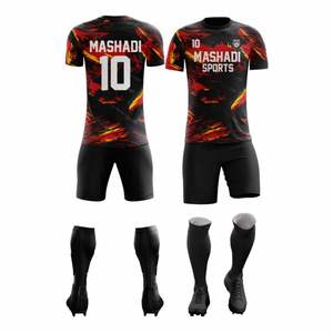 Uniformes de Fútbol Sublimados al por Mayor, Personalizables, Transpirables, de Manga Corta y Tallas Grandes - Product Image 1