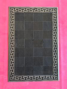 Felpudo de Goma Rectangular con Patrón Geométrico Abstracto, Diseño Tradicional, para Uso en Exteriores, 60x90cm - Product Image 3