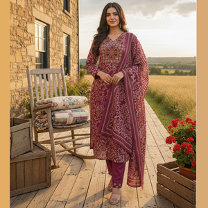 Kurti rose en coton et soie élégant et de qualité supérieure pour le bureau et les occasions courantes à prix de gros – Robes décontractées Kurti - Product Image 2