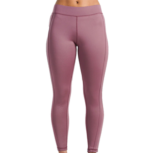Leggings de Yoga al Por Mayor, Personalizados, de Cintura Alta, Tejido Acanalado, Ropa Deportiva para Mujer, Color Sólido, Tallas Grandes, con Bolsillos - Product Image 1