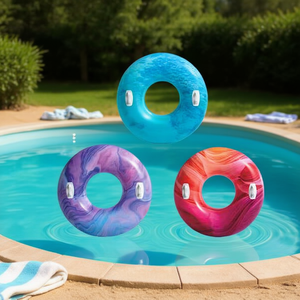 56267-WAVES of NATURE Flotador Inflable con Ruedas de 91CM, 3 Asientos - Product Image 3