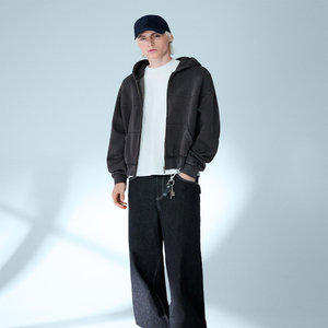 Essentials Custom Logo Unisex Heavy Weight Blank Hoodies Manufacturers French Terry Zip up Hoodie Oversize Sports Couple Unisex - Product Image 2