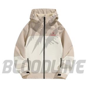 Chaqueta Cortavientos de Manga Larga para Hombre BLOODLINE, Diseño con Bloques de Color, Ropa Deportiva para Exteriores, Estilo Otoñal - Product Image 4