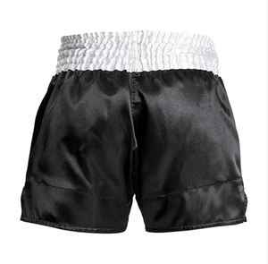 กางเกงมวยไทย MMA คิกบ็อกซิ่ง ยี่ห้อ Elite Fight Wear สำหรับฝึกซ้อม ระบายอากาศได้ดี ผ้าซาตินยืดหยุ่น รับผลิตแบบ OEM พร้อมปักโลโก้ด้านหน้า - Product Image 3