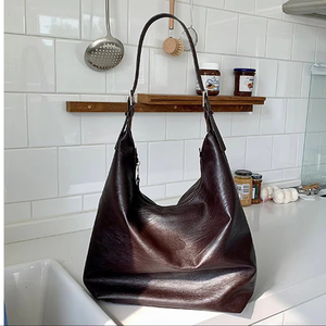 Adjustable Daily Use All Seasons <b>Bag</b> Casual Shoulder Leather <b>Bag</b> Hobo New Trendy Stylish Large Capacity Zipper Leather <b>Bag</b> Hobo - Product Image 6