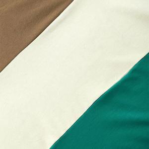 Nueva Camiseta de Tres Colores de 180 GSM para Hombre, Mezcla de Algodón, Multicapa, Lisa, Informal, para Verano, en Marrón, Crema y Verde - Product Image 4