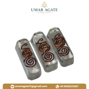 Umar Agate Iolite Orgone Oval Cab-Love Tema Decoración del Hogar Hecho a Mano Gema Arte Coleccionable - Product Image 2