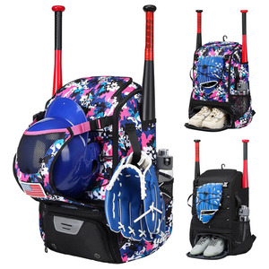 High Quality Custom Print Logo Sport Softball & Baseball <b>Backpack</b> Fashion Style for Outdoor Use Equipment Carrying <b>Backpack</b> - Product Image 1