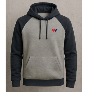 เสื้อฮู้ดผู้ชายผ้าฝ้าย 100% แขนเสื้อแบบแร็กแลน มีฮู้ด โลโก้ด้านหน้า ออกแบบเองได้ เสื้อกันหนาว สั่งทำโลโก้ได้ รับผลิตแบบ OEM ODM - Product Image 4