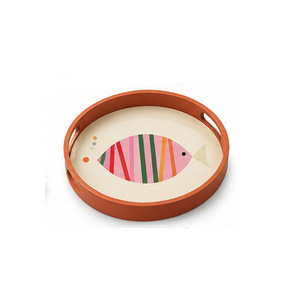 Plateau de service en forme de feuille avec motif de plante verte, usage résidentiel décoratif - Product Image 3