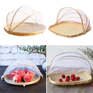 Panier de décantation en bambou fait main du Vietnam, couvercle alimentaire tressé naturel pour la table de cuisine, idéal pour servir des collations, du pain, des fruits et comme décoration - Product Image 1