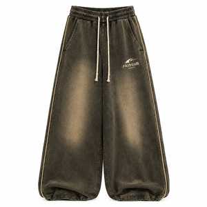 Hot Selling Factory Price <b>Men</b> Lightweight Casual Mid <b>Baggy</b> <b>Trouser</b> Quick Dry Breathable Polyester/Cotton Drawstring Closure New - Product Image 1