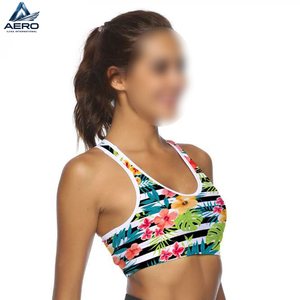<b>Leaf</b> Pattern Custom Made OEM ODM Service Latest Style Good Quality Unique Design New Trendy Product Women Wear Gym Bra - Product Image 2