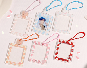 Wholesale Personalised UV Printing Acrylic <b>Keychain</b> with Transparent Insert Photo Frame and DIY Options - Product Image 3