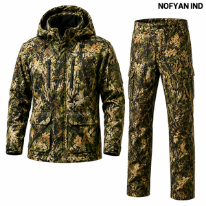 Ensemble de vêtements de chasse d'hiver unisexe imperméable, respirant et coupe-vent, veste et pantalon, uniforme tactique de chasse en plein air, OEM personnalisé - Product Image 1