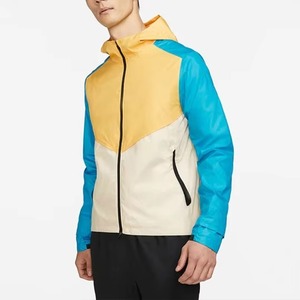 Veste softshell pour homme, dernière tendance, à blocs de couleur, à capuche, zippée, résistante à l'eau, coupe-vent pour la randonnée en plein air, coupe régulière, toutes saisons - Product Image 2