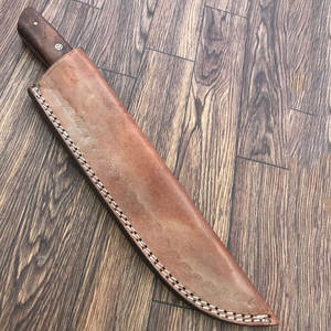 Couteau de chef professionnel de haute qualité en acier Damas, pour droitier, avec étui en cuir, manche ergonomique en bois durable, fait main - Product Image 6