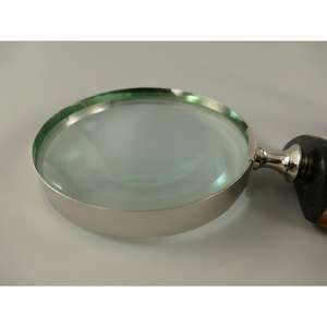 Lupa de cuerno de búfalo curvada con borde plateado, últimos diseños - Product Image 2