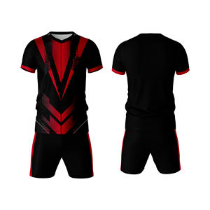 ชุดเสื้อฟุตบอลสไตล์สตรีทแวร์ลายไล่เฉดสี พร้อมกางเกงขาสั้นและเสื้อยืด ชุดกีฬาเพื่อประสิทธิภาพสูง - Product Image 2