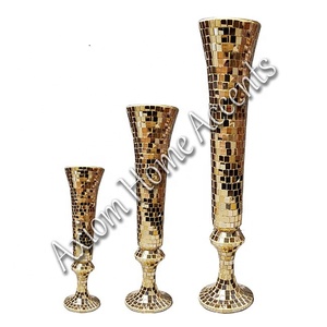 Axiom Home Accents Vase en métal artisanal Design moderne glaçure transparente pour décor <span class=keywords><strong>de</strong></span> <span class=keywords><strong>salon</strong></span> <span class=keywords><strong>contemporain</strong></span> pour Noël - Product Image 5
