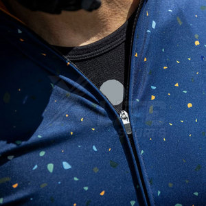 Customized Short Sleeve Polyester <b>Cycling</b> Jersey for Autumn/Winter Riding Breathable Windproof Fabric Comfortable Fit High - Product Image 6