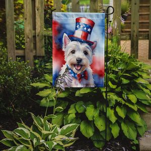 Multicolor Westie patriótico americano jardín bandera buzón decorativo patio bandera Banner para Patio ilustraciones para camas de flores pequeñas - Product Image 2
