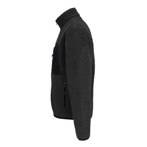 Chaqueta de Forro Polar Sherpa para Hombre al por Mayor, con Cremallera Completa, Gruesa y Cálida, Cuello Alto, Multibolsillos, Abrigo Teddy de Invierno, OEM MOQ - Product Image 6