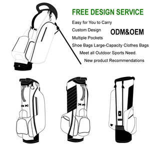 Sac de golf pliable personnalisé en cuir PU super léger, imperméable, pour chariot de golf, unisexe, durable, séchage rapide - Product Image 5