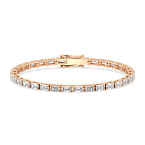 Bracelet tennis REYES en argent plaqué or avec moissanite couleur D VVS, prêt à être expédié, avec certificat GRA, bijoux en argent sterling 925 - Product Image 5