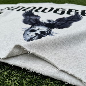 Snowgrace Men's Oversized T-<b>Shirt</b> With Eagle Skull Print Street Style Short Sleeve O-Neck 100% Cotton Jersey Fit - Product Image 4