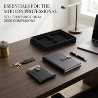 Ensemble cadeau pour homme, 4 pièces, pour la fête des pères, anniversaires, avec boîte, carnet, portefeuille, porte-clés, stylo, cadeau pour mari