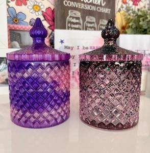 Pot en résine fait main, pot décoratif, pot pour la décoration de la maison, pot à bonbons, pot porte-bougie avec couvercle, pot à maquillage, pot à paillettes épaisses - Product Image 1