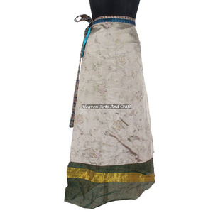 Indian Vintage 2 Layer <b>Magic</b> Hippie Sari Silk Wrap Skirts for <b>Beach</b> Wear New Ladies Beautiful <b>Beach</b> Wear Silk <b>Magic</b> Wrap Skirt - Product Image 1