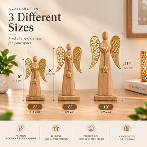 Objeto Decorativo Estrella Plateada sobre Base de Madera, Decoración Geométrica Moderna para Mesa, Adorno Navideño - Product Image 3
