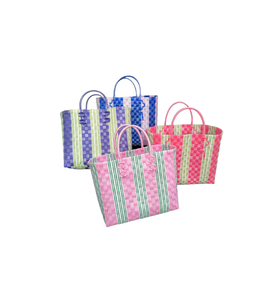 กระเป๋าถือสาน PP ทำมือสุดหรู / กระเป๋าพลาสติกอเนกประสงค์ทำมือสำหรับผู้หญิง เหมาะสำหรับใช้งานกลางแจ้งและแฟชั่นลำลอง - Product Image 4