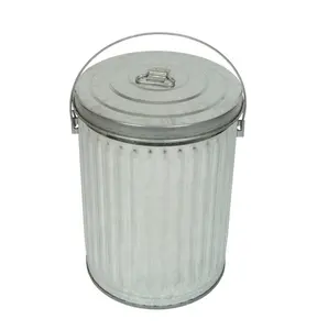 Modern Galvanized Trash Bin Exclusive Variety Of Handmade Iron Waste Bucket Wholesaler Metal Recycle Bin