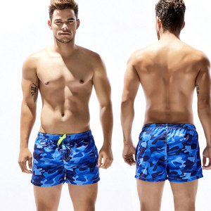 Shorts de Baño para Hombre, Azul Camuflaje, Secado Rápido, Cintura con Cordón, Casuales, con Bolsillos - Product Image 6