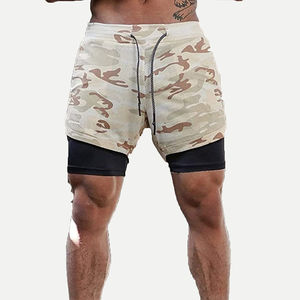 Nouveaux ensembles de vêtements de sport personnalisés à double couche avec impression par sublimation, 100% coton, taille mi-haute, couleur unie, style streetwear, shorts personnalisés pour la salle de sport - Product Image 6