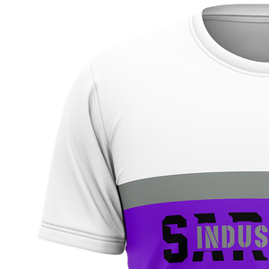 เสื้อยืดเจอร์ซีย์เรียบง่ายแบบยูนิเซ็กซ์สำหรับผู้ชาย ผ้าฝ้าย 100% พิมพ์ลายโลโก้ด้านหน้าด้วยเทคนิค Sublimation คุณภาพสูง ขายส่งเสื้อยืดผู้ชาย - Product Image 3