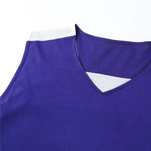 Ensemble de maillot de basket-ball unisexe bleu léopard sans manches, col en V, respirant, évacuant l'humidité, uniforme pour toutes les saisons, vêtements de sport pour adultes - Product Image 2