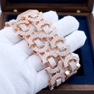 Cadena de moissanita con diamantes de la mejor calidad para uso en clubes y como accesorio de moda disponible. - Product Image 3
