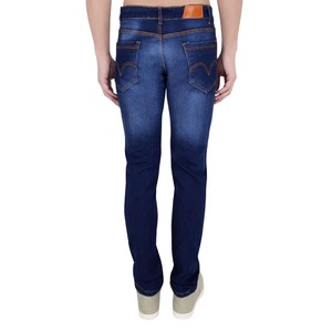 Custom Men Black Ripped Distresses Stretch Straight Denim Breathable Jeans - Product Image 4